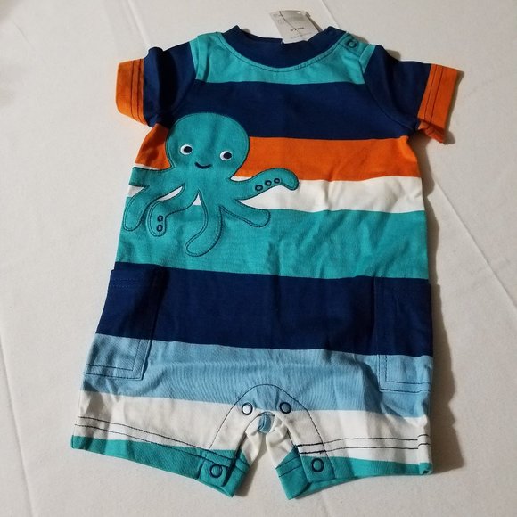 Gymboree Octopus Hugs 0-3 Month Romper NWT - Picture 1 of 3